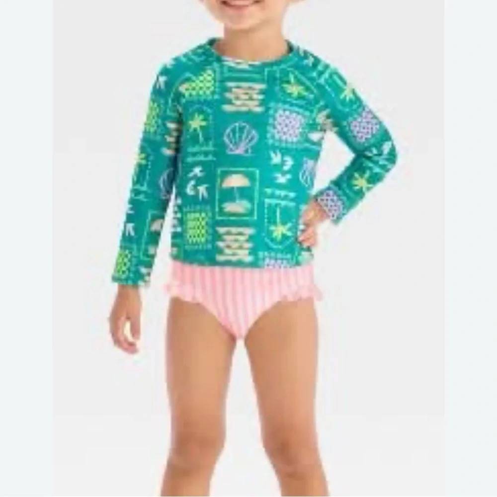 Cat & Jack swim 2 piece set size 12 months. Nwt